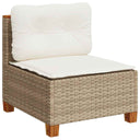 9-Delige Loungeset Met Kussens Poly Rattan Beige