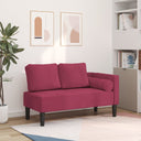 Chaise Longue Met Kussens Fluweel