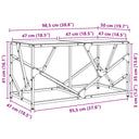 Salontafel Met Transparant Glazen Blad 98,5X50X41 Cm Staal