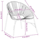 Set Tuinstoelen 3-Delig Poly Rattan