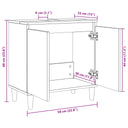 Wastafelkast 58X33X60 Cm Bewerkt Hout Kleurig