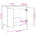 Wastafelkast 58X33X60 Cm Bewerkt Hout Kleurig