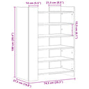 Schoenenkast 74,5X37,5X100 Cm Bewerkt Hout Kleurig