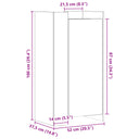 Schoenenkast 52X37,5X100 Cm Bewerkt Hout Kleurig