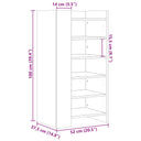 Schoenenkast 52X37,5X100 Cm Bewerkt Hout Wit