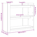 Wandtafel 100X35X90 Cm Bewerkt Hout