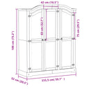 Kledingkast Corona 151,5X52X186 Cm Massief Grenenhout