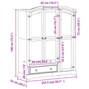 Kledingkast Corona 151,5X52X186 Cm Massief Grenenhout