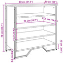 Schoenenkast 80X38X78 Cm Bewerkt Hout Kleurig