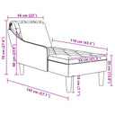 Chaise Longue Met Kussen&Rechterarmleuning Fluweel