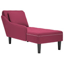 Chaise Longue Met Kussen&Rechterarmleuning Fluweel