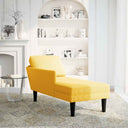 Chaise Longue Met Kussen Corduroy Stof