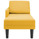 Chaise Longue Met Kussen Corduroy Stof