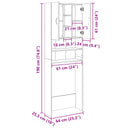 Wasmachinekast 64X25,5X190 Cm Kleurig