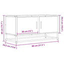 Tv-Meubel 80X34,5X40 Cm Bewerkt Hout Metaal Kleurig