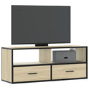 Tv-Meubel 80X31X39,5 Cm Bewerkt Hout Metaal Kleurig