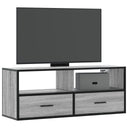 Tv-Meubel 80X31X39,5 Cm Bewerkt Hout Metaal Kleurig