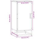 Dressoir 35,5X35X76 Cm Bewerkt Hout En Metaal