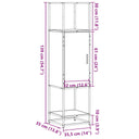 Hoge Kast 35,5X35X139 Cm Bewerkt Hout En Metaal