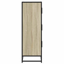 Hoge Kast 68X35X106,5 Cm Bewerkt Hout En Metaal