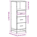 Badkamerkast 35X37,5X100 Cm Bewerkt Hout Kleurig