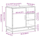 Wastafelkast 65X33X60 Cm Bewerkt Hout