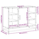 Wastafelkast 80X33X60 Cm Bewerkt Hout