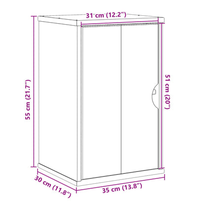 Badkamerwandkast Otta 35X30X55 Cm Massief Grenenhout