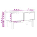 Gangbankje Otta 80X40X45 Cm Massief Grenenhout