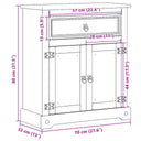 Badkamerkast Corona 70X33X80 Cm Massief Grenenhout