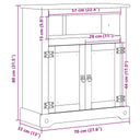 Badkamerkast Corona 70X33X80 Cm Massief Grenenhout