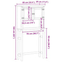 Wasmachinekast Corona Massief Grenenhout