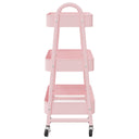 Opbergtrolley 3-Laags 42X41,5X77 Cm Staal Roze