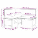 Tuinhoekbank Met Kussens 140X100X91 Cm Massief Acaciahout