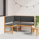 Tuinhoekbank Met Kussens 140X100X91 Cm Massief Acaciahout