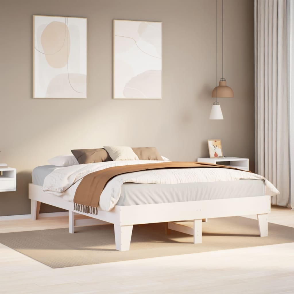 Bedframe Zonder Matras Massief Grenenhout