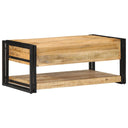 Salontafel 90X50X38 Cm Massief Ruw Mangohout Sonoma Eiken