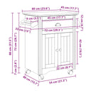 Keukentrolley Bodo 72X45X80 Cm