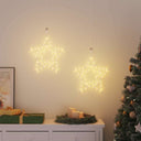 Kerstverlichting Ster Silhouet 2 St 50 Leds Warm Wit