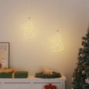 Kerstverlichting Sneeuwpop Silhouet 2 St 35 Leds Warm Wit