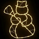 Kerstverlichting Sneeuwpop Silhouet 2 St 35 Leds Warm Wit