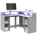 Bureau Met Led-Verlichting Bewerkt Hout