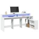 Bureau Met Led-Verlichting 200X104X91 Cm Bewerkt Hout