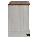 Tv-Meubel Halden Met Schuifdeur 110X40X60 Cm Massief Hout