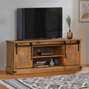 Tv-Meubel Halden 2 Schuifdeuren 150X40X60 Cm Massief Hout