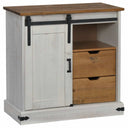 Dressoir Halden Met Schuifdeur 80X40X80 Cm Massief Hout