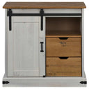 Dressoir Halden Met Schuifdeur 80X40X80 Cm Massief Hout