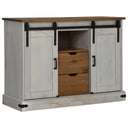 Dressoir Halden 2 Schuifdeuren 112X40X80 Cm Massief Hout