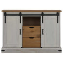 Dressoir Halden 2 Schuifdeuren 112X40X80 Cm Massief Hout