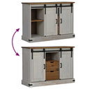 Dressoir Halden 2 Schuifdeuren 112X40X80 Cm Massief Hout